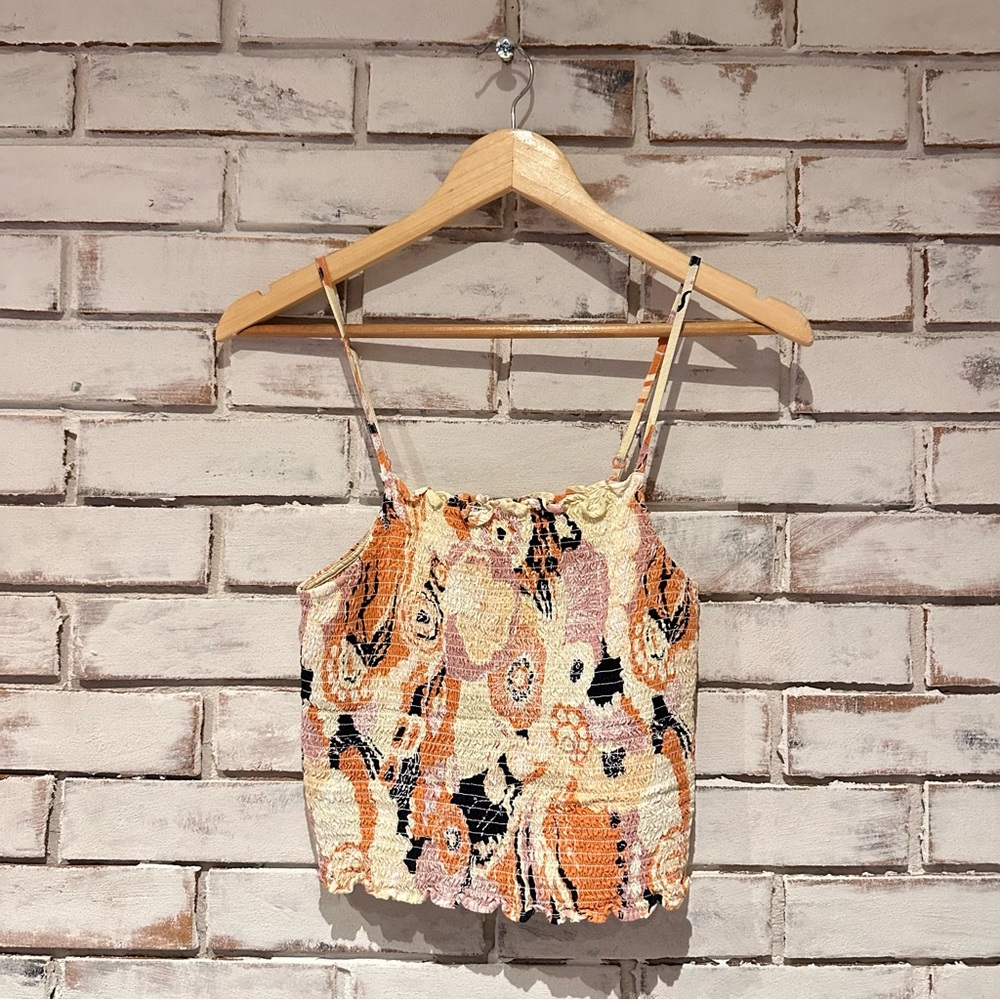 RVCA Revival Smocked Cami sleeveless top